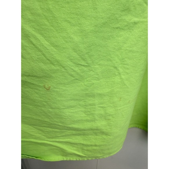 Polo Ralph Lauren Oxford Shirt Men's Big & Tall 2XLT Lime Green Neon Pink Pony - Picture 7 of 8